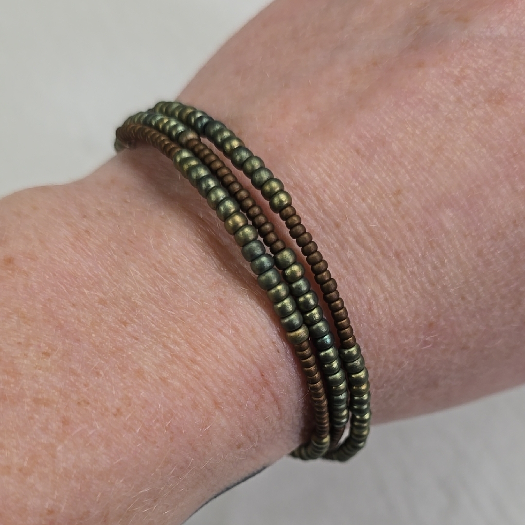 5/$25beaded Memory Wire Bracelet